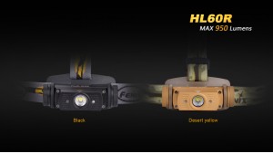 Fenix HL60R - Lanternă Frontală Reîncărcabilă - 950 Lumeni - 116 Metri - Negru